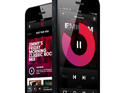 Beats Music App app design art direction branding data visualization design mobile design mobile ui ui uiux ux