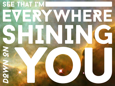 Shining Down inspiration personal typography vector