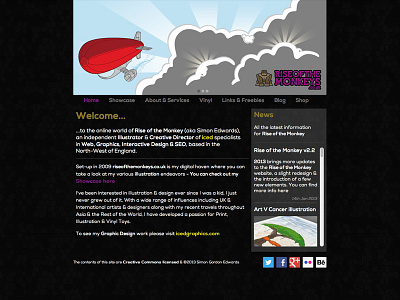 riseofthemonkeys.co.uk v2.2 css graphic design html illustration web web design