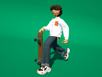 Skateboarder skateboarding