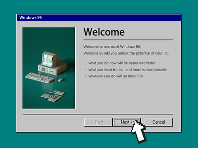 Windows 95 c4d computer win95 window