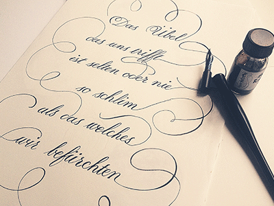 Calligraphy Practice (German)