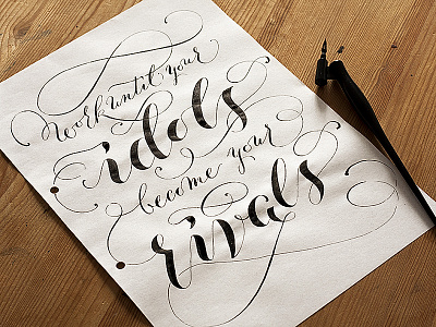 Work until calligraphy flourishes hand lettering ink lettering pen swirls writing