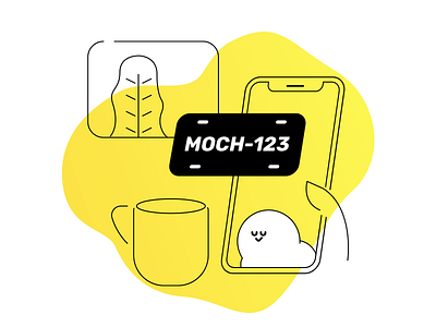 Mochi Illustration design illustration mochi yellow