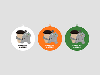 Cat Key Ring of Coffee Shop cat design illustra illustration key keyring