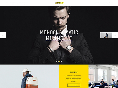 BrickStore. concept grid layout minimal shop web webdesign