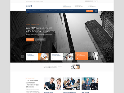 Insight. business company concept design finance grid layout minimal web webdesign