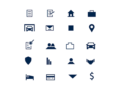 Real estate icons design graphic graphic design icon icon design iconography icons icons design illustration logotype
