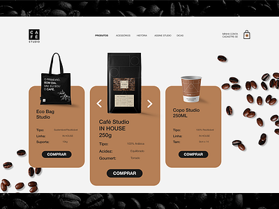 UI design Café Studio coffe graphic design marca minimalist design ui uidesign webdesign website