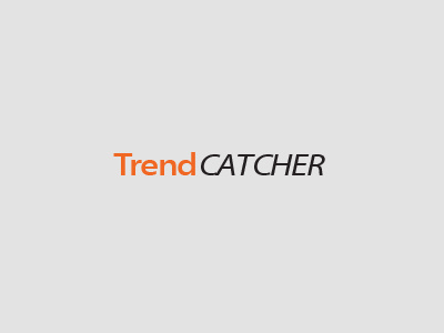 Creative Logo TrendCATCHER brand colors gradient identity letters logo orange symbol trend