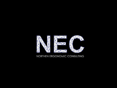Creative Logo Northen Ergonomic Consulting blue brand colors consulting ergonomic gray identity logo monogram symbol