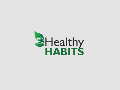 Creative Logo 101 Healthy HABITS brand colors gradient green healthy identity leaf letters logo symbol trend