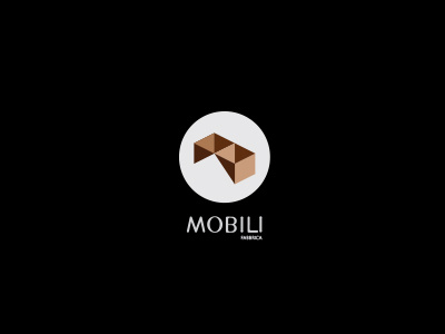 Creative Logo Mobili brand colors consulting ergonomic fabbrica gray identity logo mobili monogram symbol