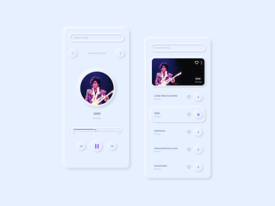 MP3 Player - Soft UI Neumorphism mp3 music neumorphism player prince softui