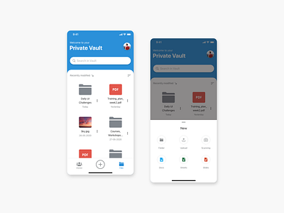 Daily UI #031 - File Upload challenge clean daily dailyui design files private vault ui upload ux