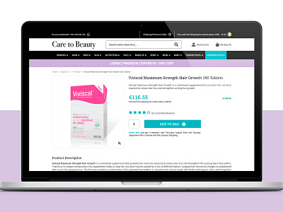 Daily UI #012 - E-Commerce Shop (Single Item) 012 beauty care challenge clean cosmetic daily dailyui design ui ux