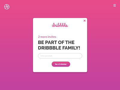 Daily UI #016 - Pop-Up/Overlay challenge clean daily dailyui design dribbble dribbble invite ui ux