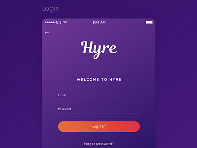 Hyre App UI app ui uiux