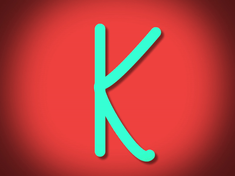 Letter K 36daysoftyppe animation gif loop