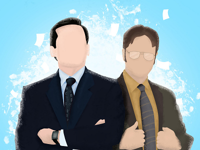 Manager And Assistant (to the) Manager animation design duoseries gif illustration illustrator iphone lockscreen logo stevecarrel theoffice tvseries vector wallpaper