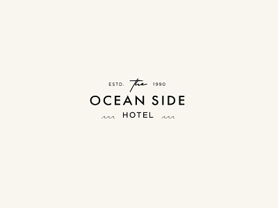 The Ocean Side Hotel Logo Mockup branding design