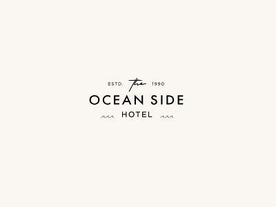 The Ocean Side Hotel Logo Mockup