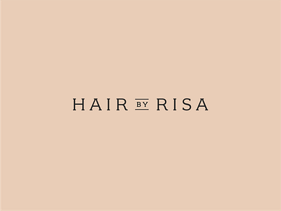 Hair by Risa Logo branding design hairdresser typography