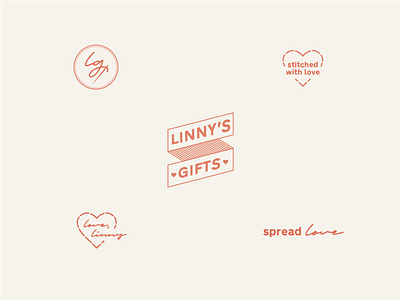 Linny's Gifts branding design emblem
