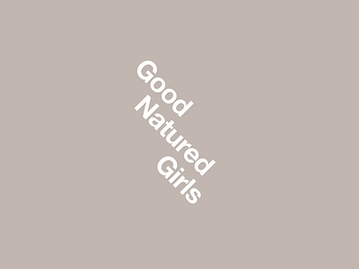 Good Natured Girls Logo branding design typography