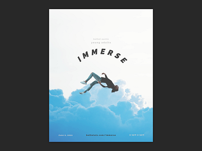 Immerse Poster church design graphic design poster