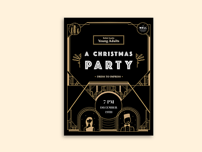 Christmas Party Invitation christmas christmas flyer church design great gatsby