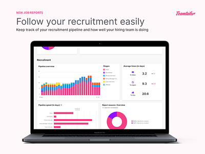 Analytics & Reports for recruitment and job ads analytics cardlayout charts data datavisualization reports widget