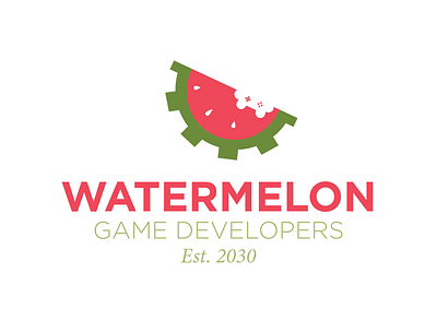 Watermelon Logo branding design flat illustration illustrator logo minimal typography