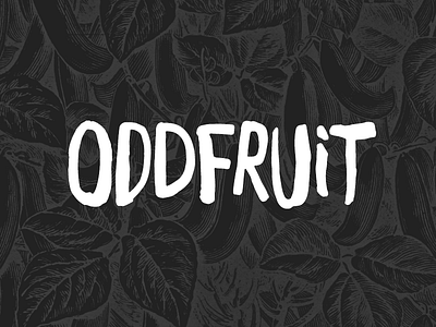 Oddfruit Logo black handwritten identity logo logotype oddfruit white