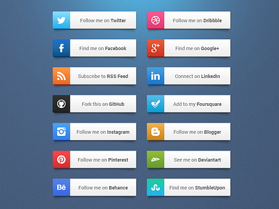 Social Buttons buttons facebook follow icon instagram interface link network social tags twitter