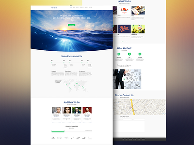 Aqual - Free PSD bussiness elements free freebie html layout psd site template web web site wordpress