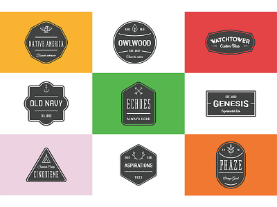 Simple Logo Badges badge classic clean insignia label logo minmal retro template vintage