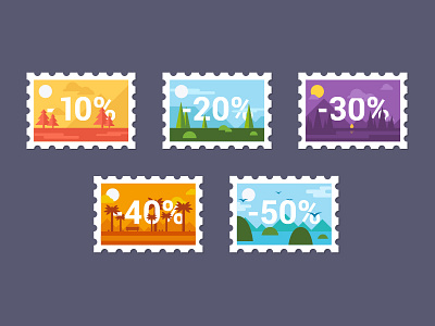 Summer sale stamps