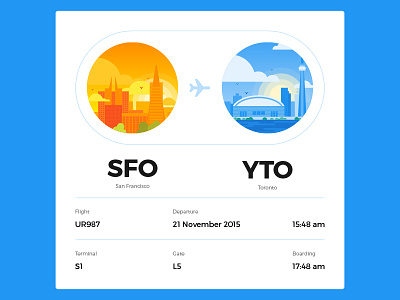 UI challenge - Boarding pass #024 boarding card dailyui flight info pass plane travel uichallenge
