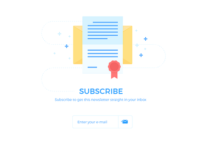 UI challenge - Subscribe #026 026 dailyui envelope flat form icon illustration mail subscribe uichallenge vector