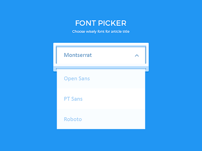 UI challenge - Dropdown #027 dailyui dropdown flat font icon illustration interface picker ui uichallenge vector