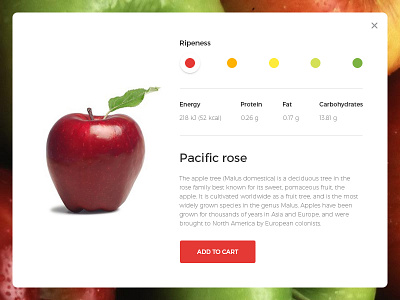 UI Challenge - Customize Product #033 apple cart dailyui fruit info uichallenge