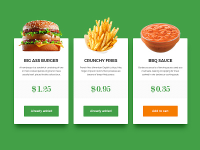 UI Challenge - Special Offer #036 036 dailyui fastfood info meal offer plates price uichallenge
