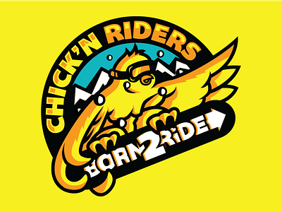 CHICK'N RIDERS chick flocking mountain snow sport t-shirt tee-shirt ts