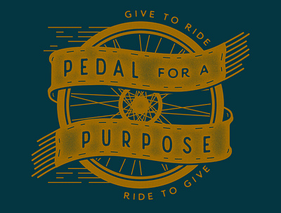 Pedal For A Purpose branding design illustrator logo tshirt art
