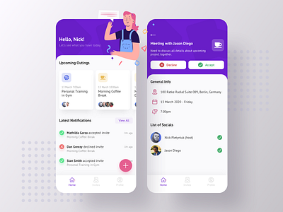 Meeting App | Mobile UI/UX Design by SkyNick on Dribbble