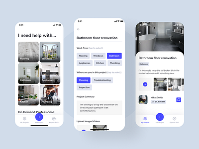 Renovation Management App | Mobile UI/UX Design