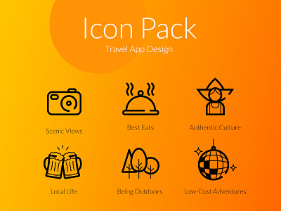 Icon Set for Travel App