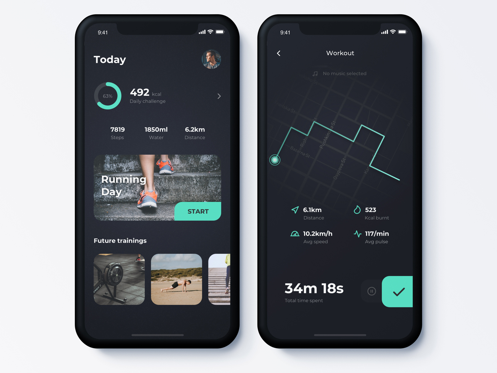 Running App Mobile UI/UX Design by SkyNick on Dribbble