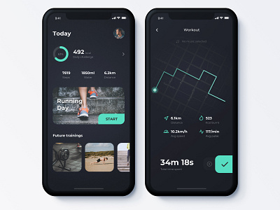 Running App Mobile UI/UX Design